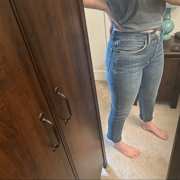 Re/Done High Rise Ankle Crop Jeans - Picture 12 of 13